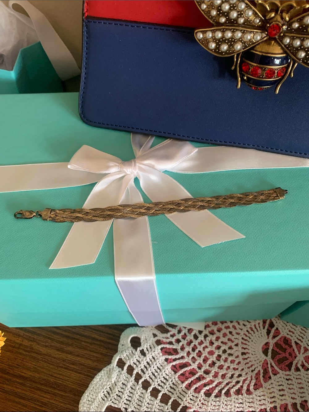 Vintage 925 Braided Chain Bracelet
